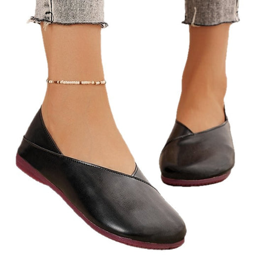 Damen bequeme Ballerinas aus hochwertigem Leder EB