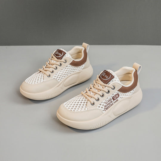 Damen Atmungsaktive Sneakers mit modischem Netzdesign und dämpfender Sohle EB