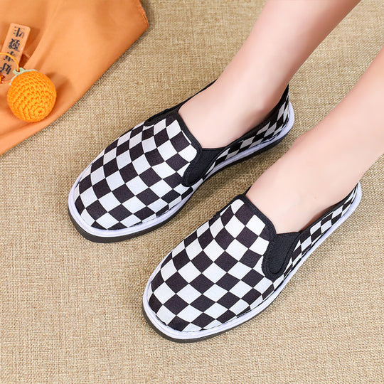 Damen Slip-On Sneaker mit Karomuster EB