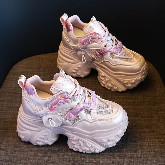 Damen Sportliche Chunky Sneakers mit innovativem Sohlenprofil EB