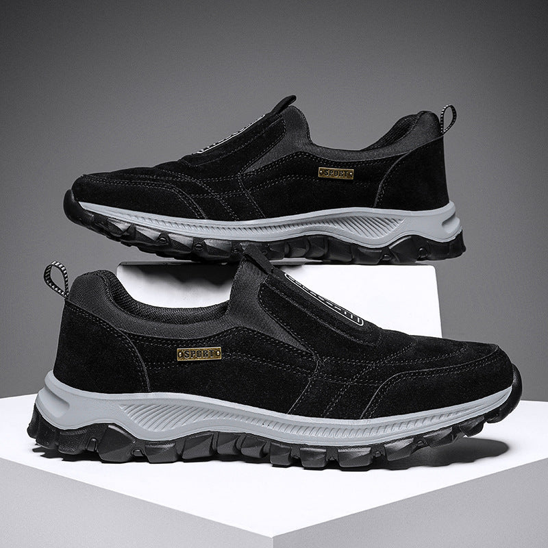 Herren robuste Slip-On Outdoor-Sneaker aus Veloursimitat mit griffiger Trailsohle EB