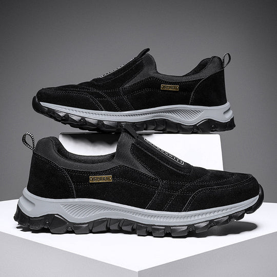Herren robuste Slip-On Outdoor-Sneaker aus Veloursimitat mit griffiger Trailsohle EB
