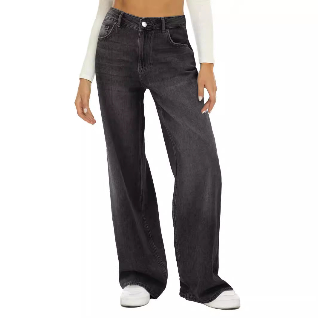 Damen lässige weite Jeans im urbanen Stil EB