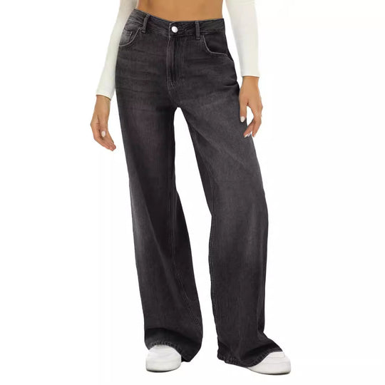 Damen lässige weite Jeans im urbanen Stil EB