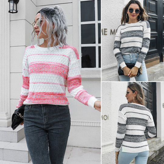 Damen Urbaner Strickpullover mit strukturiertem Muster EB
