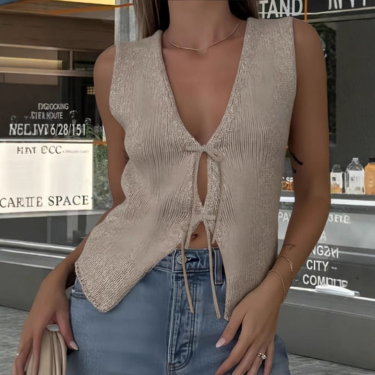 Damen Crop-Oberteil mit raffiniertem Schnürdesign EB
