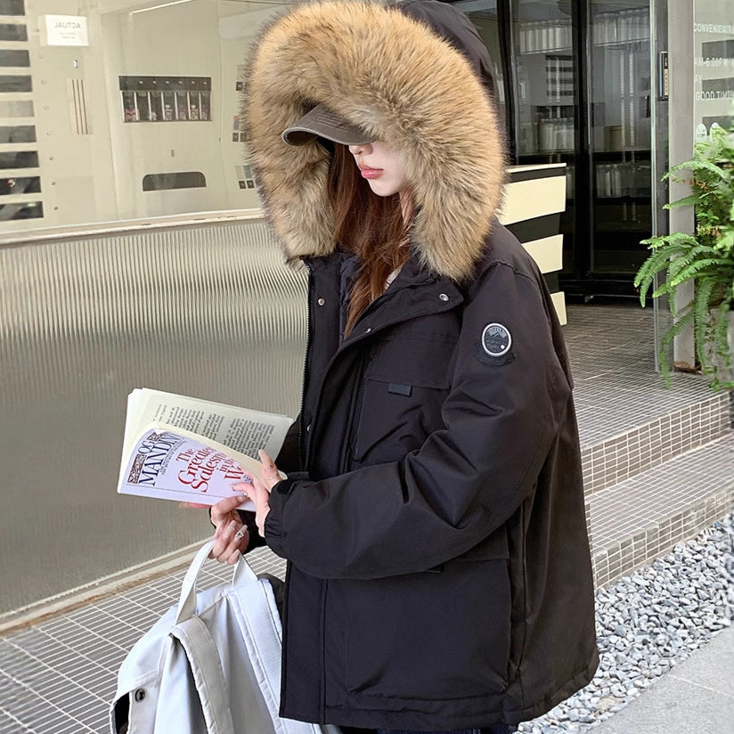 Damen Funktionsparka mit abnehmbarem Kunstfellkragen und praktischen Taschen EB