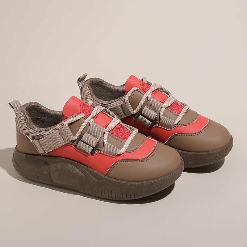 Damen Sportliche Sneakers mit elastischem Riemensystem und dicker Sohle EB
