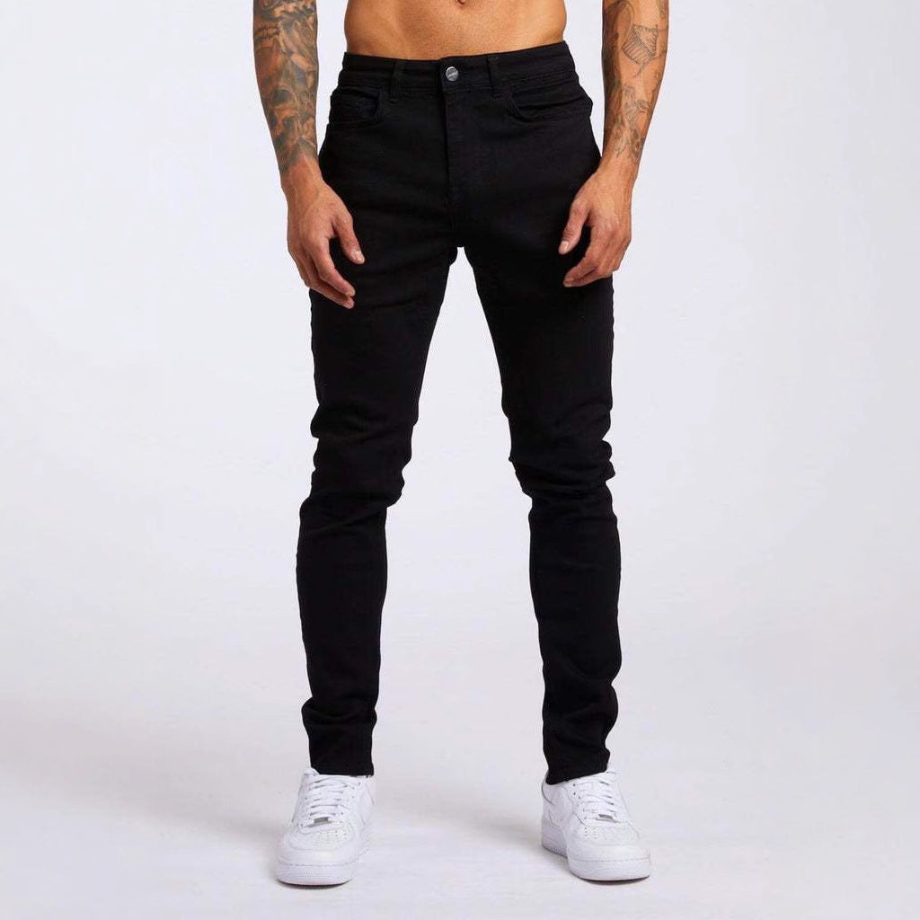 Herren Slim-Fit Jeans mit elastischem Komfortbund und modernen Details EB