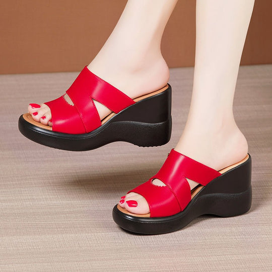 Damen Wedge-Pantoletten mit elegantem Schnitt und rutschfester Sohle EB