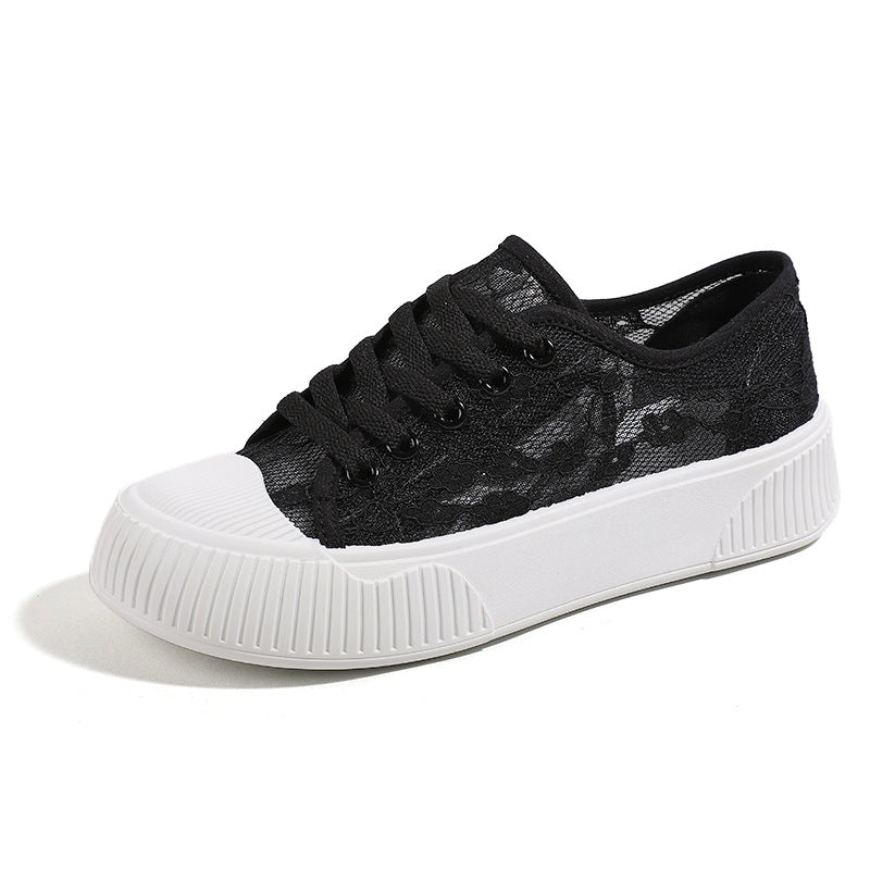 Damen Sneaker mit eleganter Spitzenoberfläche und rutschfester Sohle EB