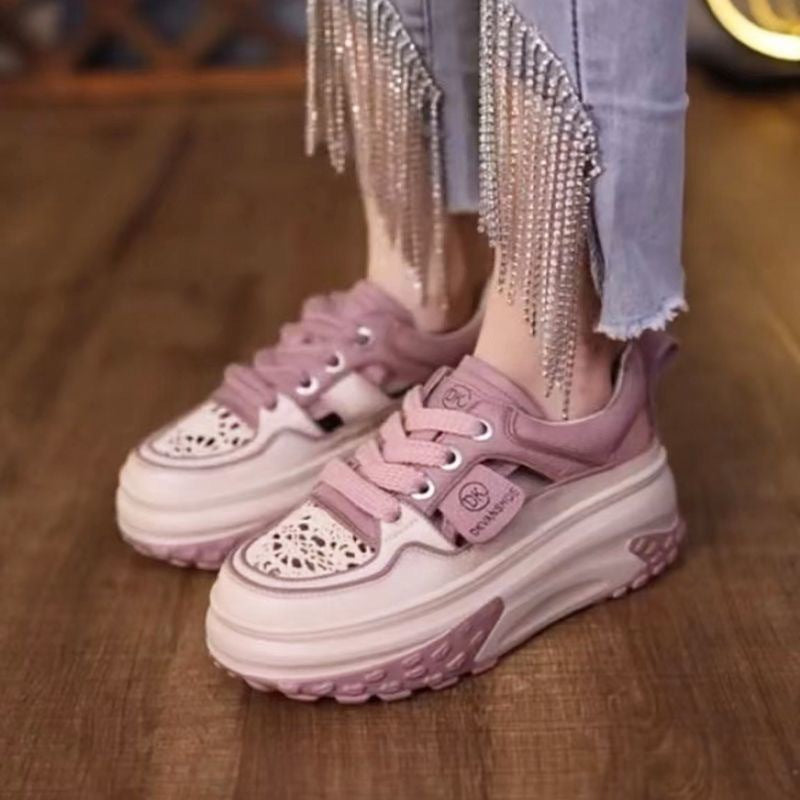 Damen High-Top Sneakers mit gepolsterter Sohle und atmungsaktiver Konstruktion EB