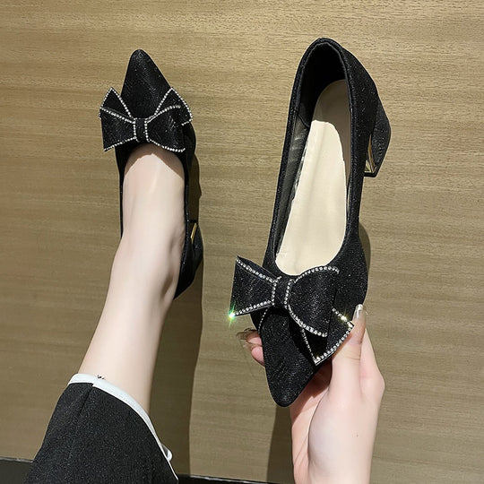 Damen Elegante und funkelnde High-Heel Pumps EB