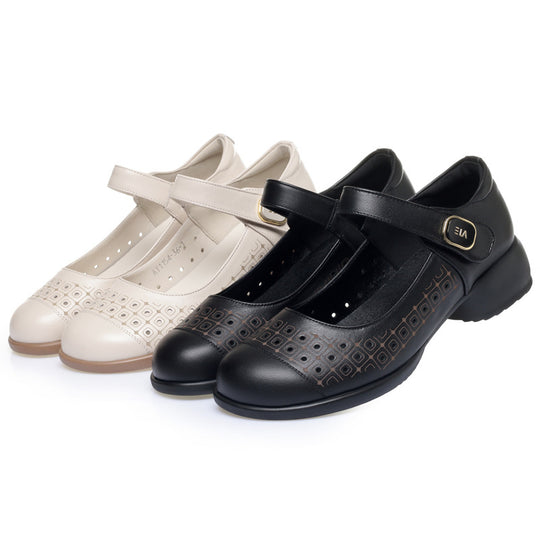 Damen Mary Jane Schuhe mit verstellbarem Riemen und atmungsaktivem Innenfutter EB