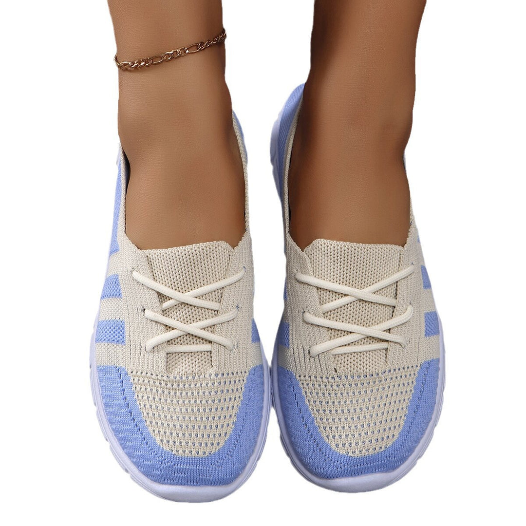 Damen Sportliche Sneaker mit atmungsaktivem Mesh-Obermaterial und flexiblem Sohlen-Design EB