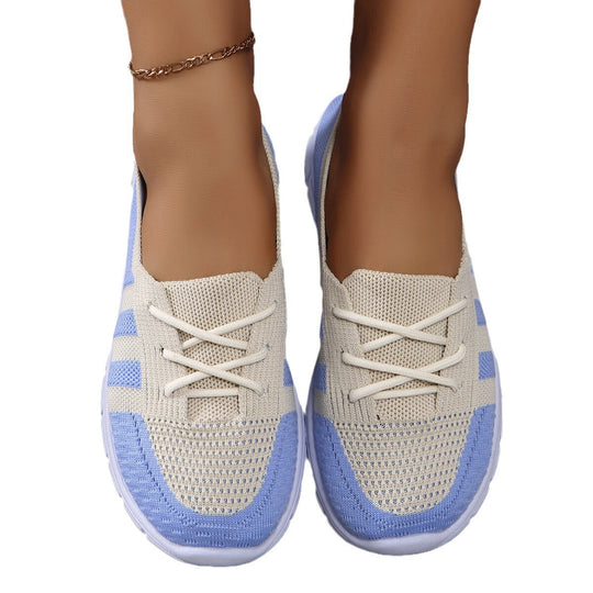 Damen Sportliche Sneaker mit atmungsaktivem Mesh-Obermaterial und flexiblem Sohlen-Design EB