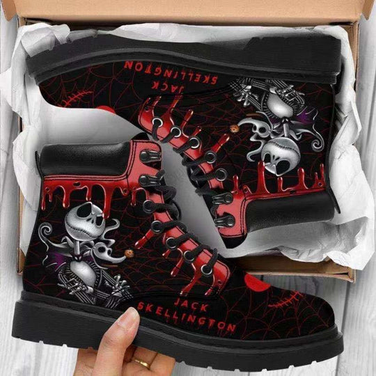 Damen Schnürstiefeletten mit kreativem Totenkopf-Design und robustem Profilsohle EB