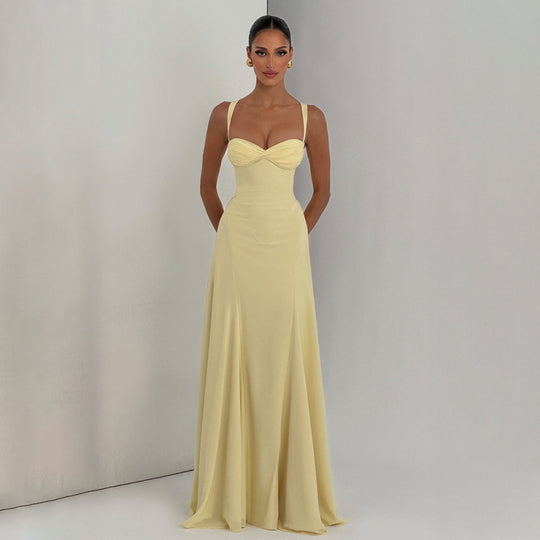 Damen Elegantes Abendkleid mit verführerischem Herzausschnitt und fließendem Schnitt EB