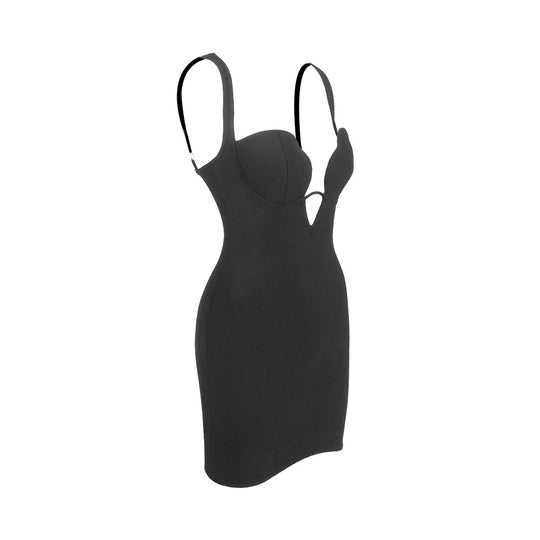 Damen figurbetontes Kleid mit V-Ausschnitt EB