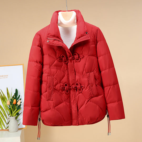 Damen Trendiger gepolsterter Blouson mit praktischen Schnürdetails EB