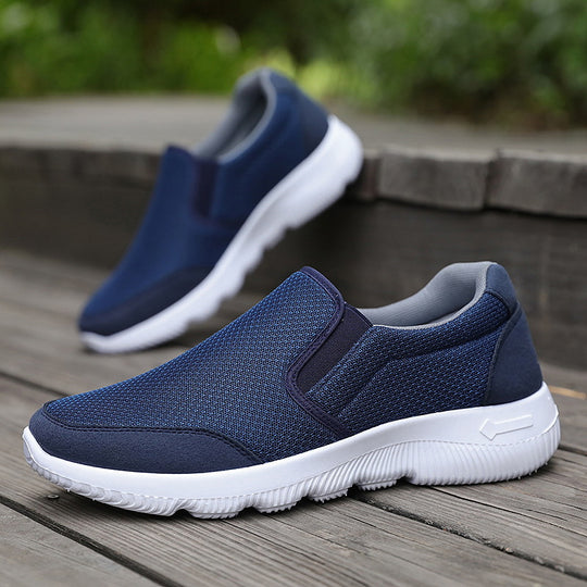 Damen Komfortable Slip-On Sneaker mit atmungsaktiver Mesh-Oberfläche EB