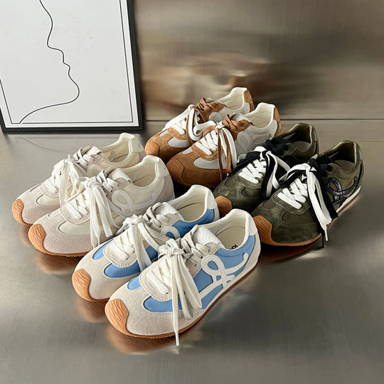 Damen Sportliche Sneakers mit hochwertigem Wildleder und atmungsaktivem Obermaterial EB