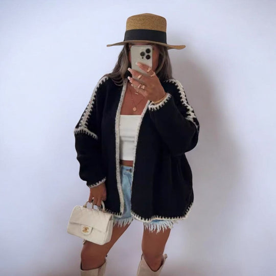 EB | Elegante Strickjacke Im Overgröße Stil