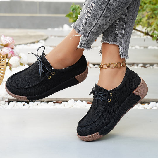 Damen Komfortable Sneakers mit erhöhtem Fußbett und flexiblem Riemendesign EB