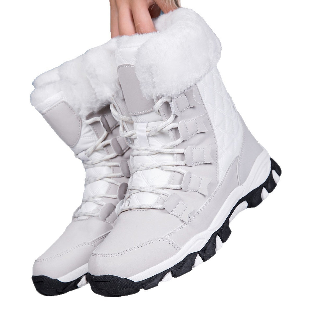 Damen Heizbare Winterstiefel mit rutschfester Sohle und isolierender Fütterung EB