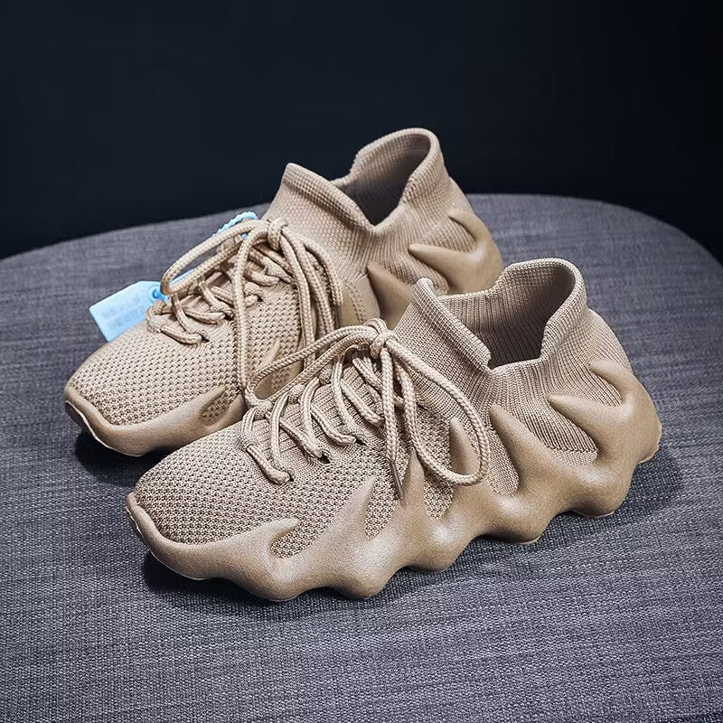 Damen atmungsaktive Freizeitsneaker mit elastischem Kragen und innovativem Sohlen-Design EB