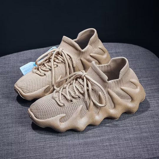 Damen atmungsaktive Freizeitsneaker mit elastischem Kragen und innovativem Sohlen-Design EB