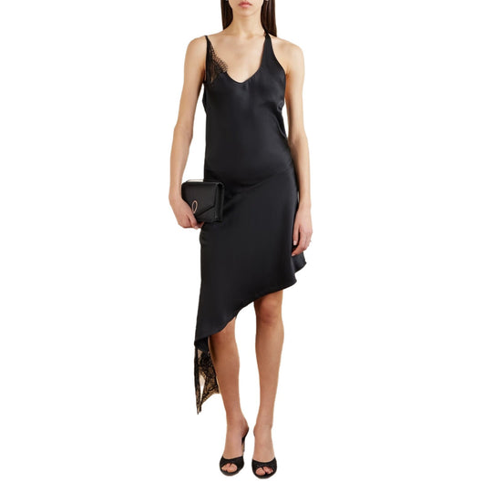 Damen Asymmetrisches Abendkleid mit feiner Spitzenverzierung EB