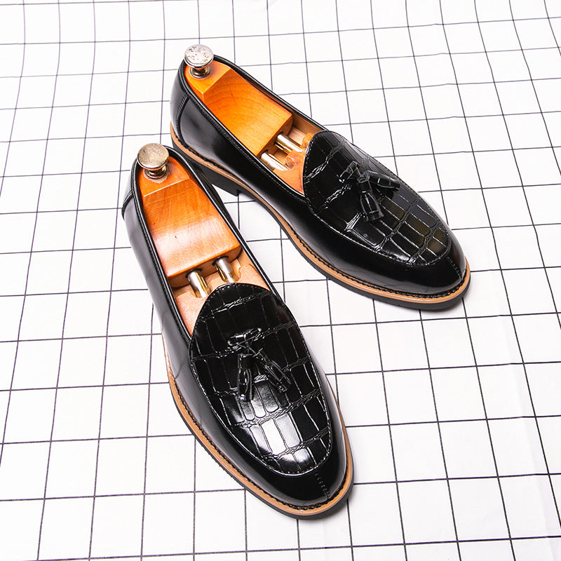 Damen Elegante Mokassins mit modischem Lederdesign und Quasten-Detail EB