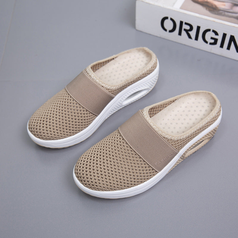 Damen Atmungsaktive Slip-On Schuhe mit elastischem Riemen EB