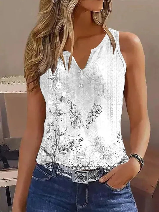EB | Bedrucktes T-Shirt mit Knöpfen