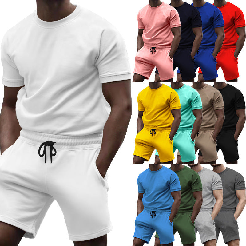 Herren Sportkombination mit kurzärmligem Oberteil und bequemen Shorts EB