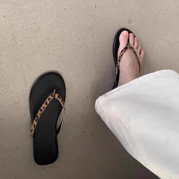 Damen Minimalistische Zehentrenner Sandalen EB