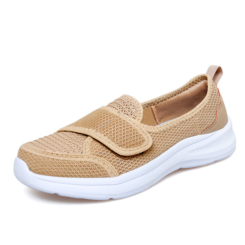 Damen Atmungsaktive Slip-On Sneakers mit praktischem Klettverschluss EB