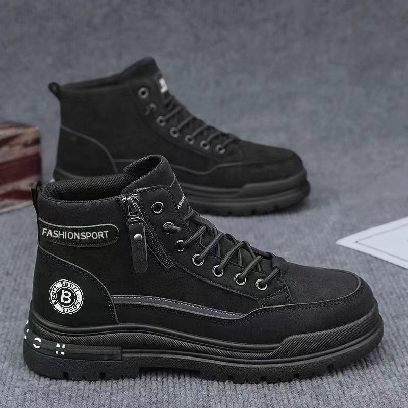 Damen Modische High-Top Stiefel mit robustem Sohlenprofil und praktischem Reißverschluss EB