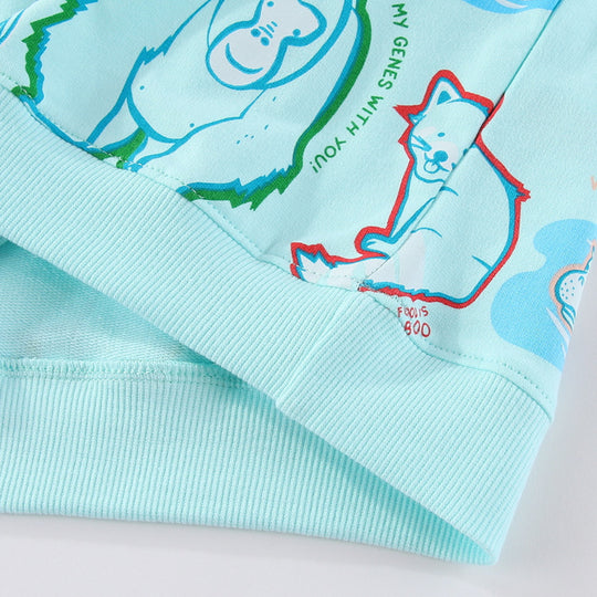 Jungen Sweatshirt mit tierischem Motiv EB
