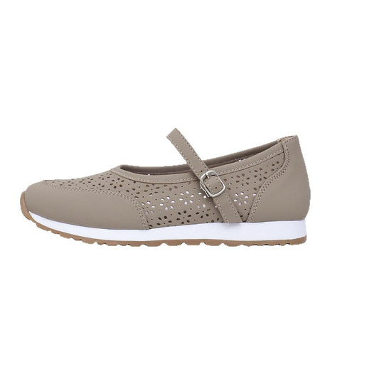 Damen Komfortable Riemchen-Sneaker mit luftiger Lochstruktur EB
