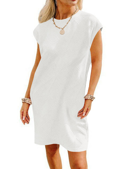 Damen Lockeres Sommerkleid mit strukturiertem Design und schickem Schnitt EB