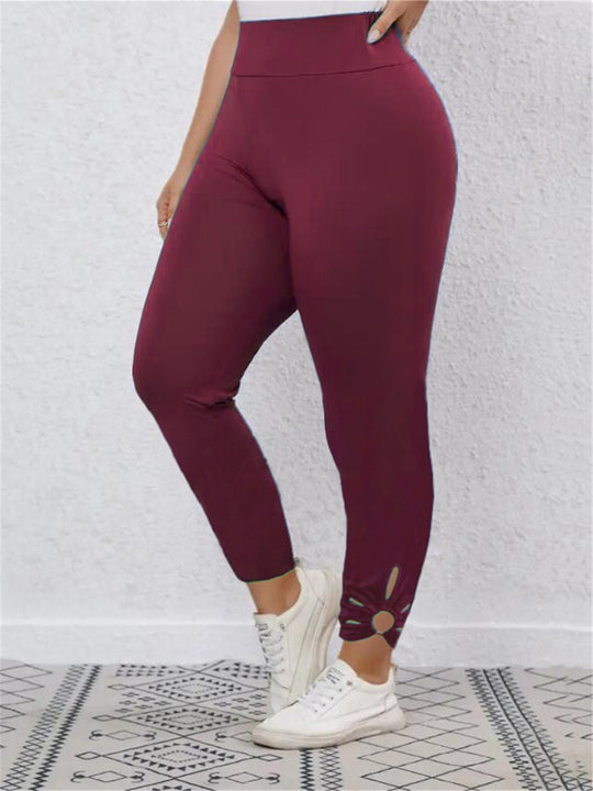 Damen Hochbundige Leggings mit stilvollen Schnittdetails EB