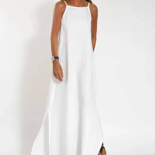 Damen Maxi-Kleid mit elegantem Schnitt und feinen Trägern EB