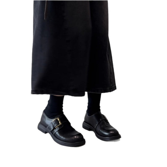 Damen weiche Lederschuhe mit modischer Schnallenverzierung EB