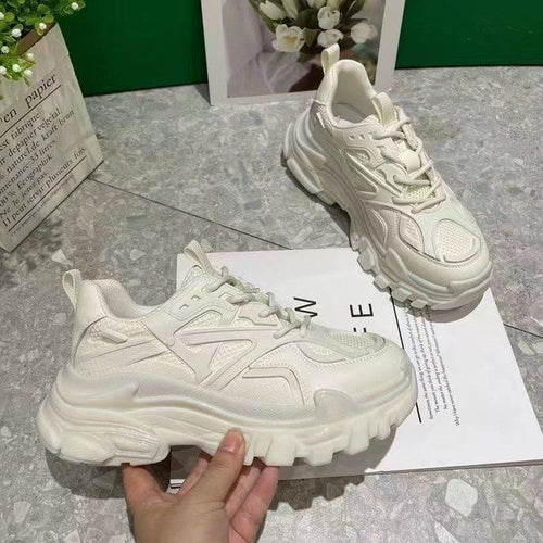 Damen Sportliche Sneakers mit atmungsaktivem Mesh-Obermaterial und rutschfester Sohle EB