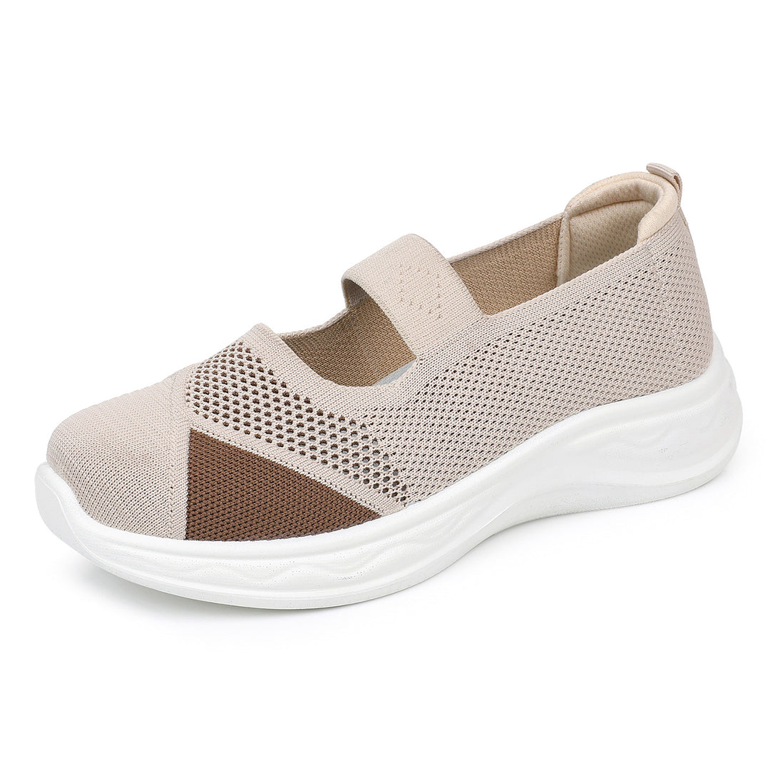 Damen Modische Sneakers mit elastischem Riemen EB