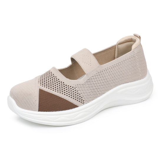 Damen Modische Sneakers mit elastischem Riemen EB