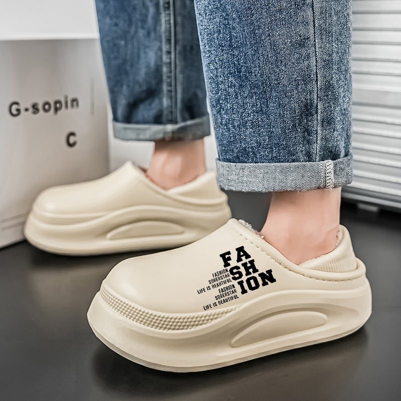 Damen Bequeme Hausschuhe mit warmem Innenfutter und rutschfester Sohle EB