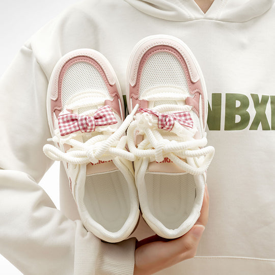 Damen Chunky Sneakers mit trendigem Design und atmungsaktiver Mesh-Oberfläche EB
